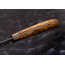 Нож Поварской. Цельнометаллический. Карельская береза стабилизированная (цвет натуральный). Мокумэ