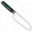 Нож Поварской. Цельнометаллический. G10 чёрно-зелёная. Мокумэ (сантоку)