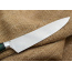 Нож Поварской. Цельнометаллический. G10 чёрно-зелёная. С тыльником. Без гравировки