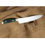 Нож Поварской. Цельнометаллический. G10 чёрно-зелёная. С тыльником. Без гравировки