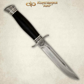 Нож Финка-2 подарочная. НКВД. Рукоять граб. Дамасская сталь