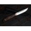 Нож Финка lappi. Рукоять карельская береза стабилизированная коричневая. Мокумэ ганэ