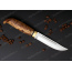Нож Финка lappi. Рукоять карельская береза стабилизированная (цвет натуральный). Латунь