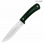 Нож Лиса. Цельнометаллический. G10 черно-зеленая