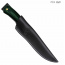 Нож Лиса. Цельнометаллический. G10 черно-зеленая