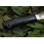 Нож Пескарь. Рукоять карельская берёза стабилизированная зелёная. Алюминий. Сталь 100Х13М