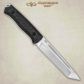 Нож Ронин-Т. Цельнометаллический. Карбон