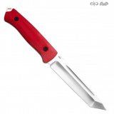 Нож "Ронин-Т". Цельнометаллический. Микарта красная