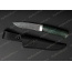 Нож Шаман-2. Рукоять карельская береза стабилизированная зелёная. Алюминий. Без тыльника. Стоунвош (с худож. гравировкой) 