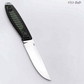 Нож Жулан-Т. Цельнометаллический. G10 черно-зеленая