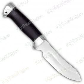 Нож Скинер-2. Рукоять граб. Алюминий (с тыльником). Без художественной гравировки