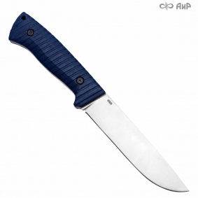 Нож Бекас-Т. Цельнометаллический. Микарта синяя