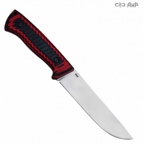 Нож Бекас-Т. Цельнометаллический. G10 чёрно-красная