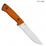 Нож Бекас-Т. Цельнометаллический. Микарта оранжевая