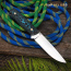 Нож Стриж. Цельнометаллический. G10 черно-голубая каменный век