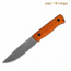 Нож Стриж-Т. Цельнометаллический. Микарта оранжевая. Стоунвош