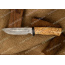 Нож Медвежий-3. Клинок белый дамаск. Рукоять карельская береза