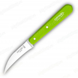 Нож Opinel №114 для чистки овощей и фруктов. Рукоять дерево. Зеленый