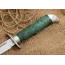 Нож Финка Вачинская. Рукоять карельская береза стабилизированная (зеленая). Алюминий