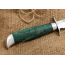 Нож Финка Вачинская. Рукоять карельская береза стабилизированная (зеленая). Алюминий