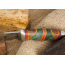 Нож Гюрза. Рукоять комбинированная люкс: карельская береза стабилизированная, орех, фибра. Алюминий