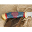 Нож Гюрза. Рукоять комбинированная люкс: карельская береза стабилизированная, фибра. Латунь