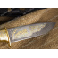 Нож Пума-1 подарочный. Рукоять орех. Дамаск. Золочение. Тигр