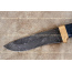Нож Н6 украшенный. Рукоять стабилизированная карельская береза. Дамаск 40Х13-Х12МФ1. Литье. Золочение